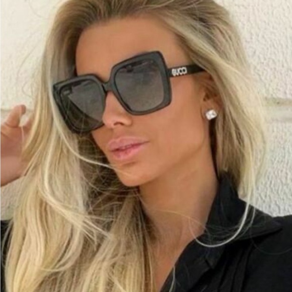 New☆ Gucci 0418S 54mm Oversize Square Sunglasses - Brown - Picture 10 of 12